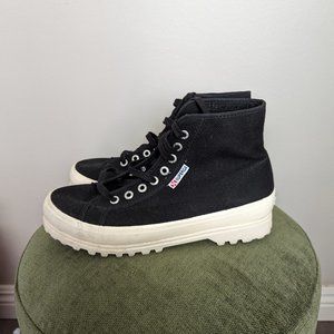 Superga 2341 Alpina High Top Sneakers - Black